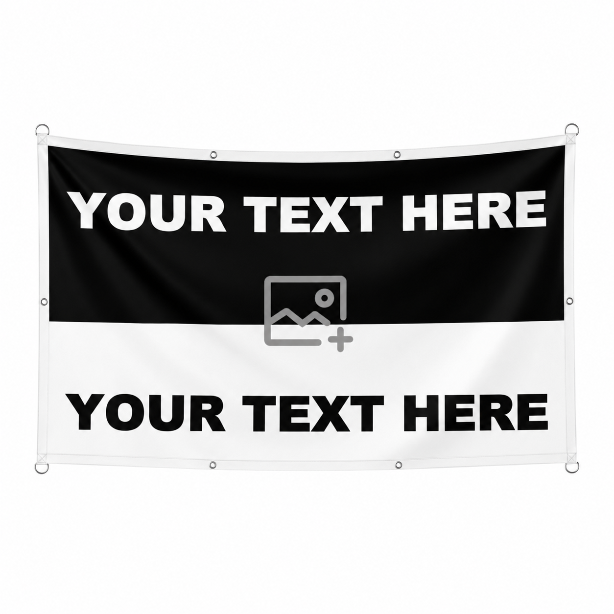Horizontal Half & Half Football Flag