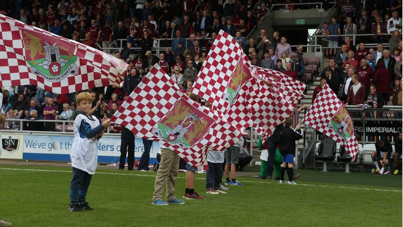 Hand waving flag