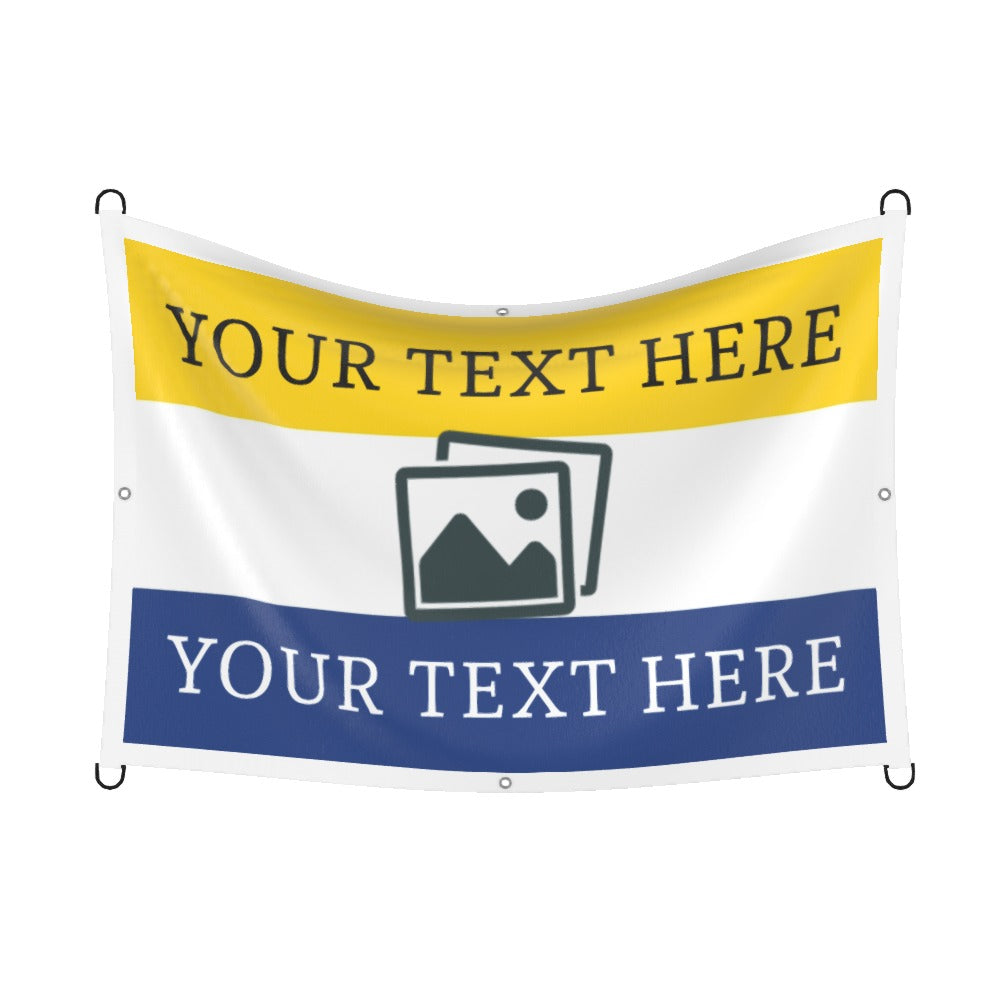 Leeds Custom Printed Football Flag