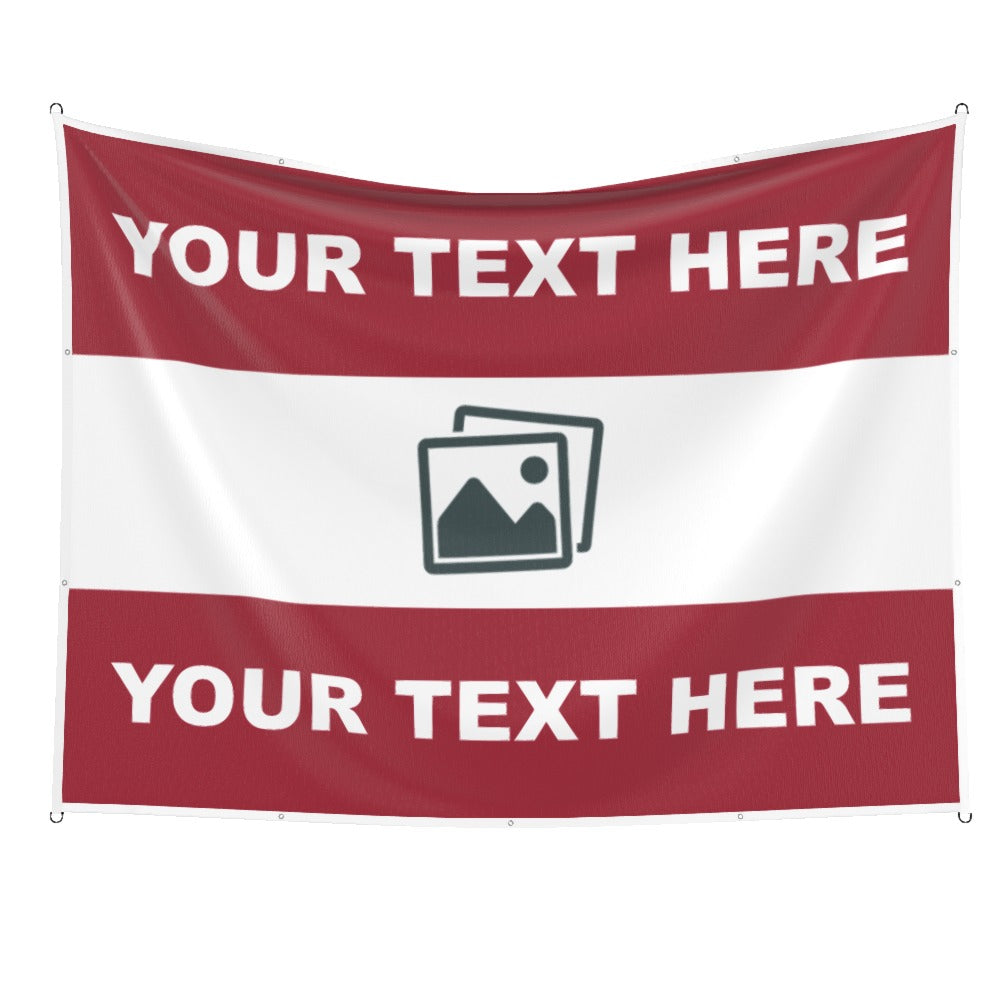 Hearts Custom Printed Football Flag