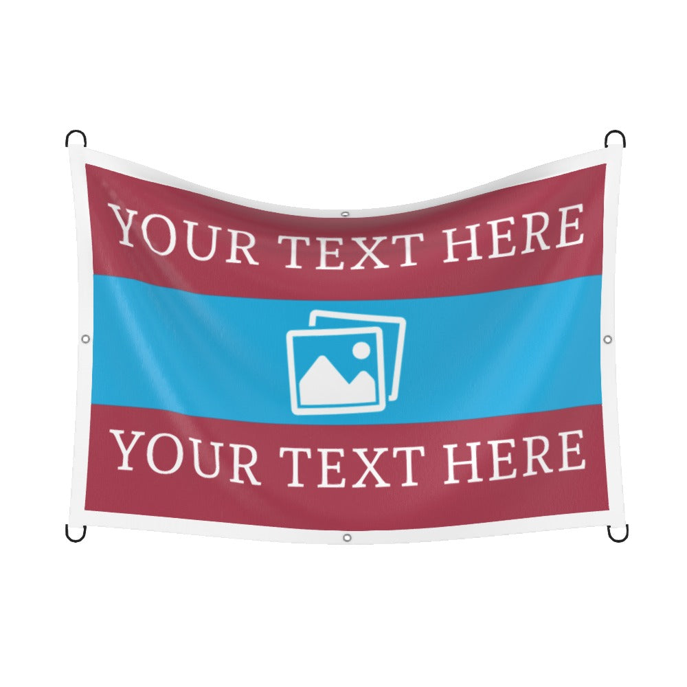 Scunthorpe Custom Printed Football Flag