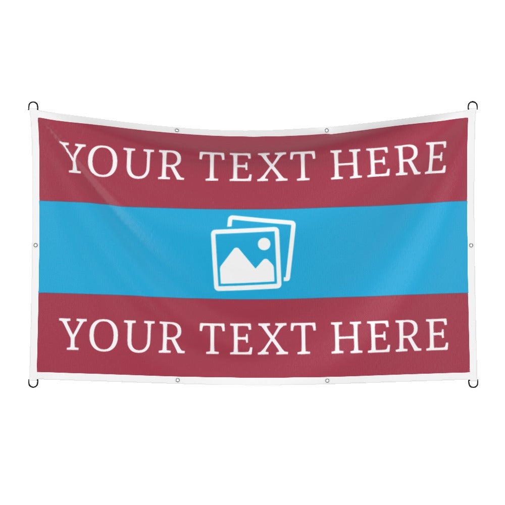 Scunthorpe Custom Printed Football Flag