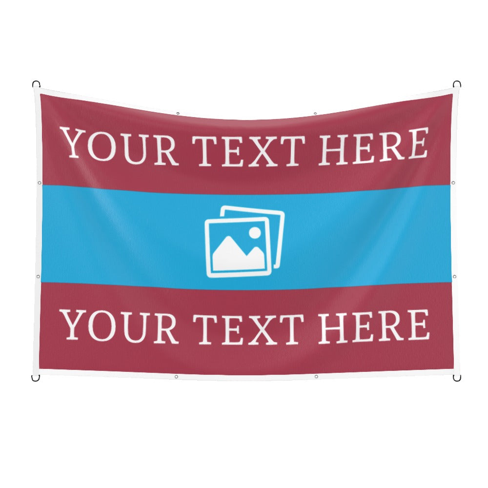 Scunthorpe Custom Printed Football Flag