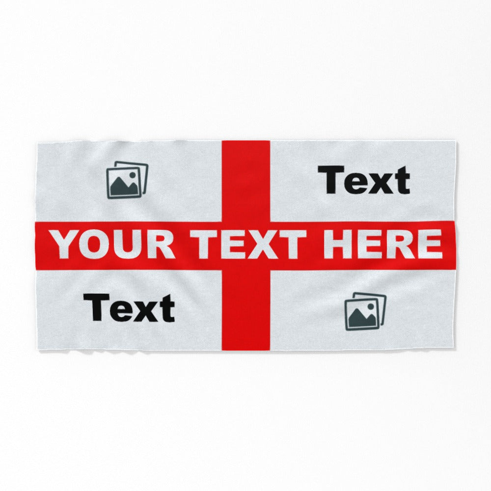 Personalised England Beach Towel