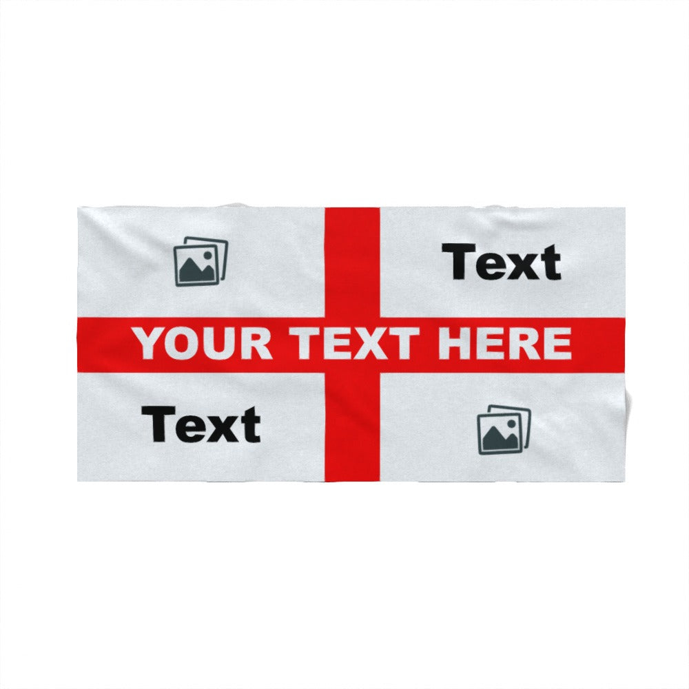 Personalised England Beach Towel