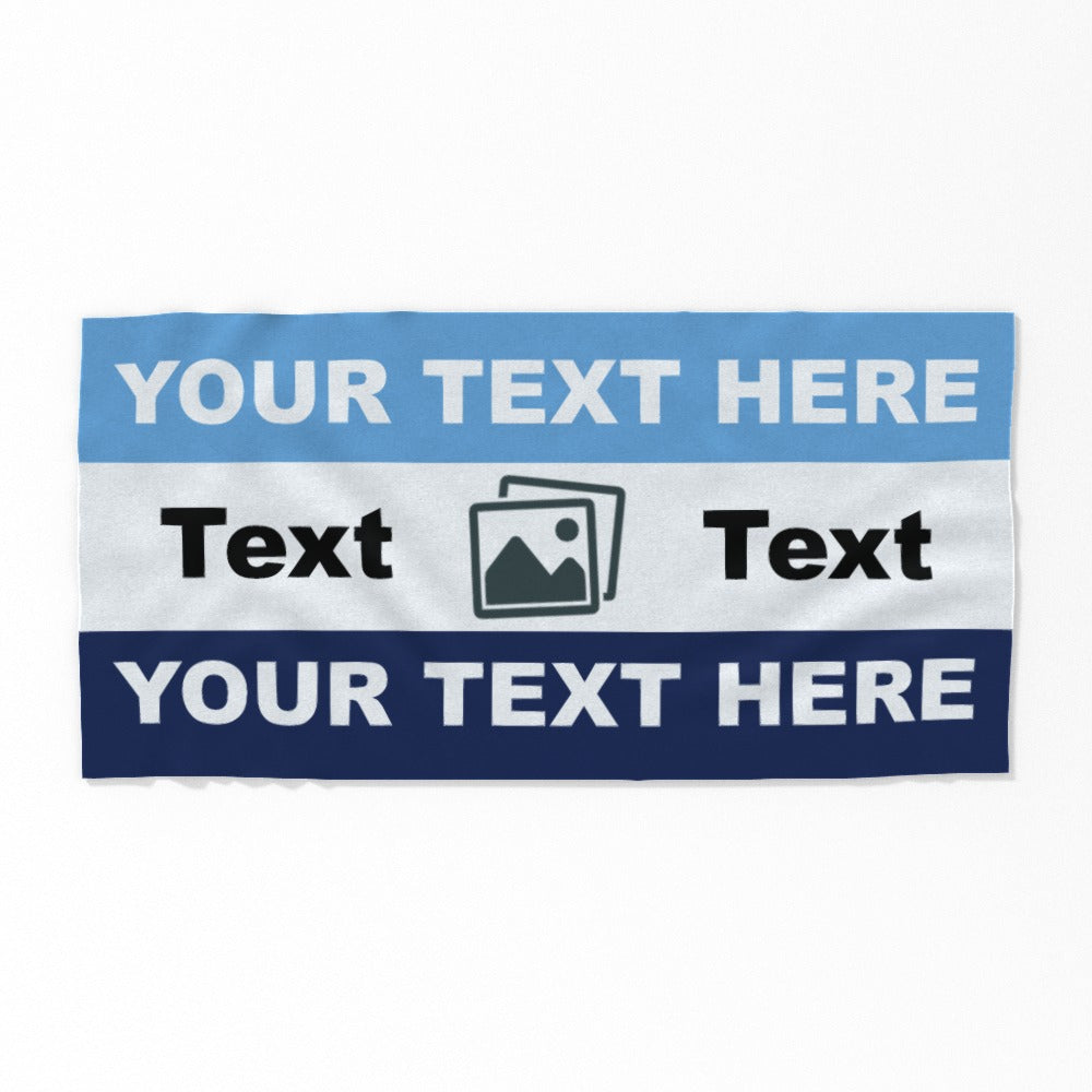 Personalised Man City Beach Towel