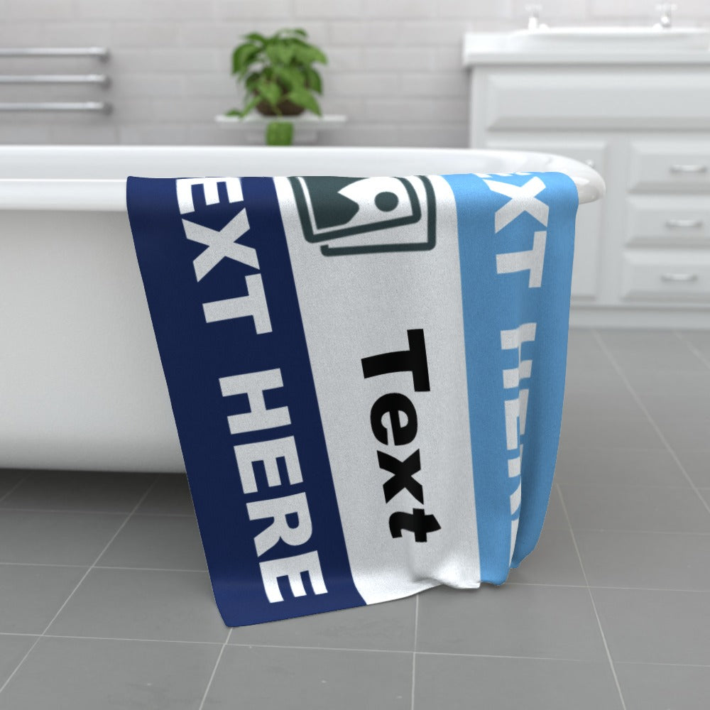 Personalised Man City Beach Towel