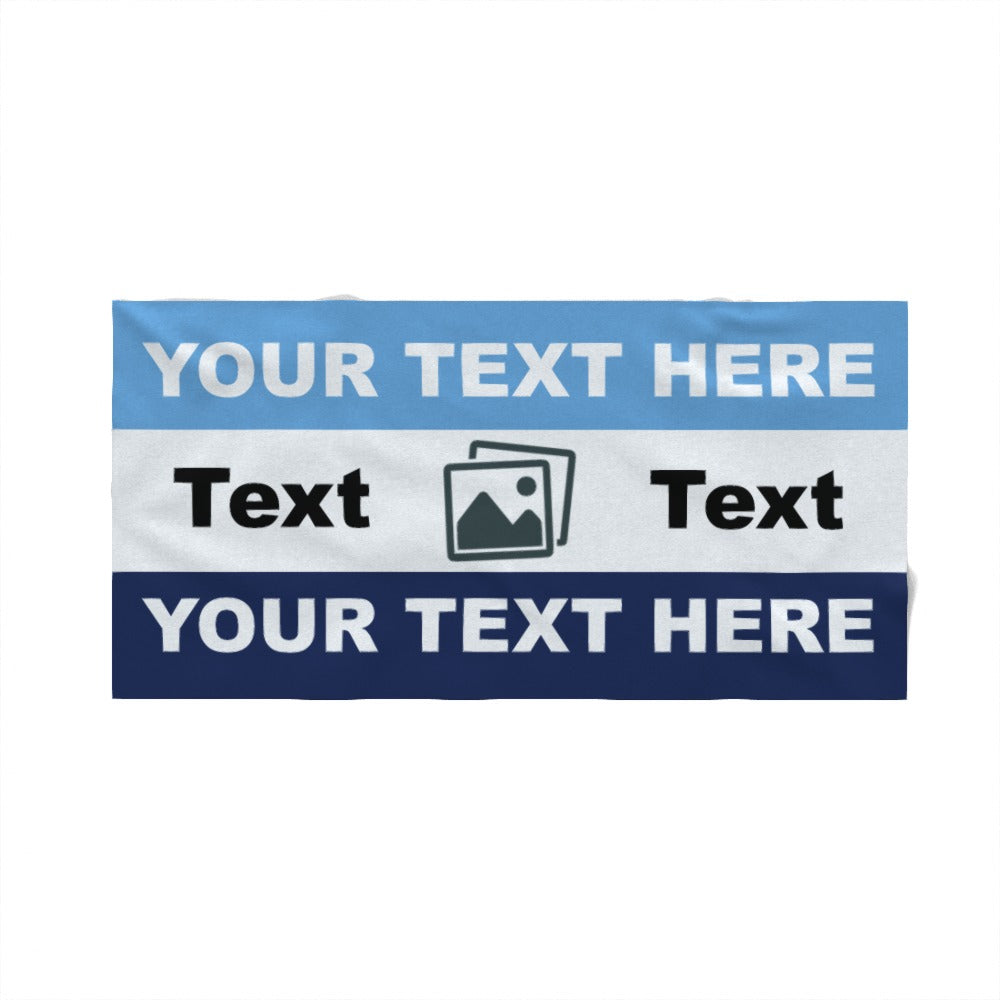 Personalised Man City Beach Towel