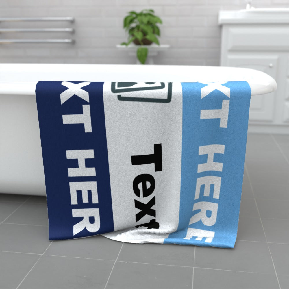 Personalised Man City Beach Towel