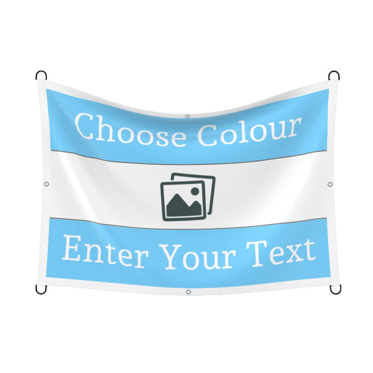 Custom Football Flag Personalised Horizontal Stripes