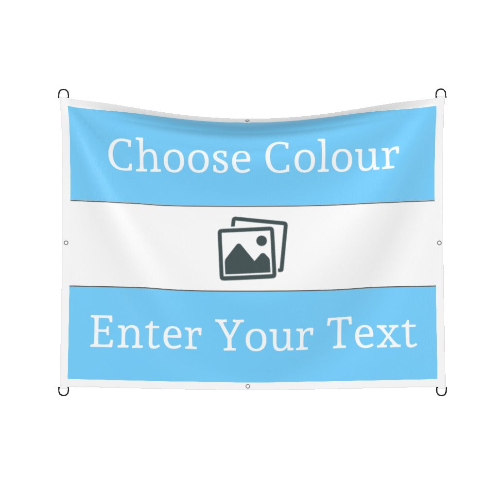Custom Football Flag Personalised Horizontal Stripes