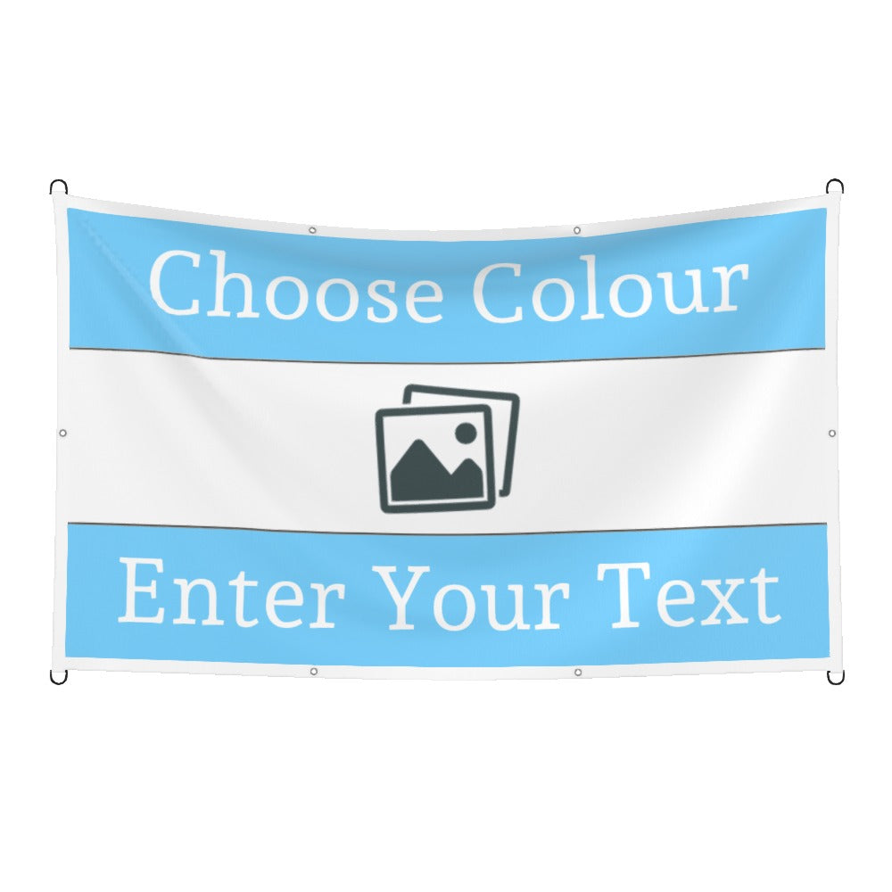 Custom Football Flag Personalised Horizontal Stripes