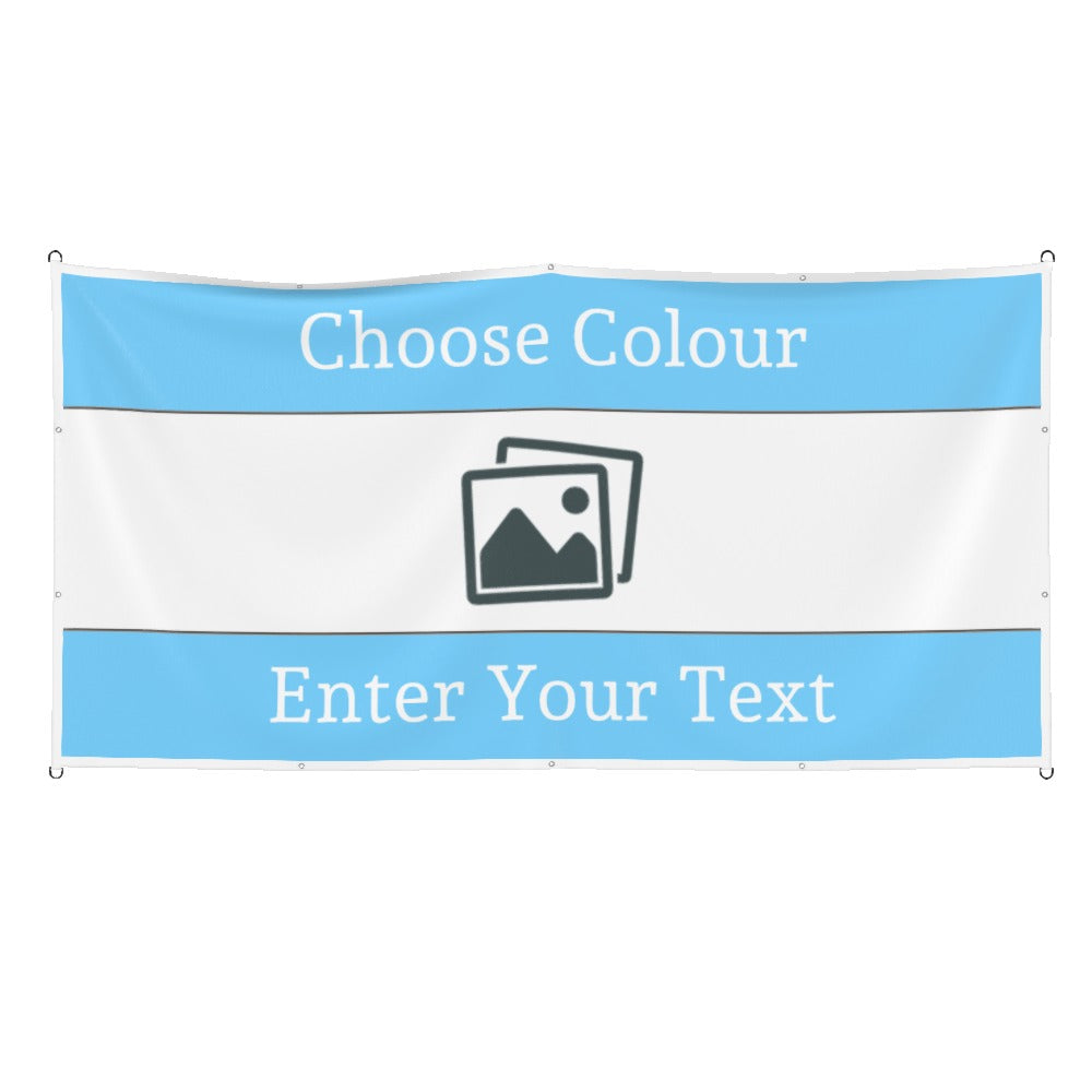 Custom Football Flag Personalised Horizontal Stripes
