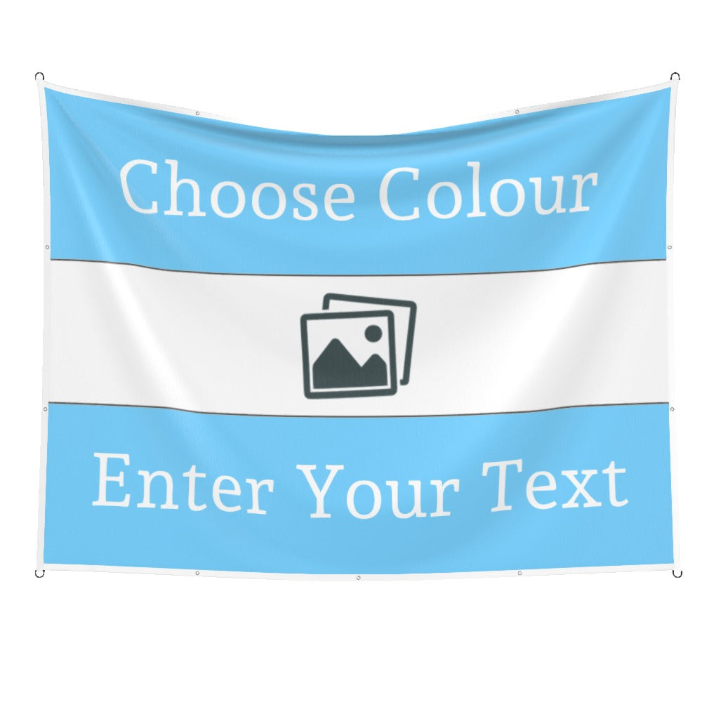 Custom Football Flag Personalised Horizontal Stripes