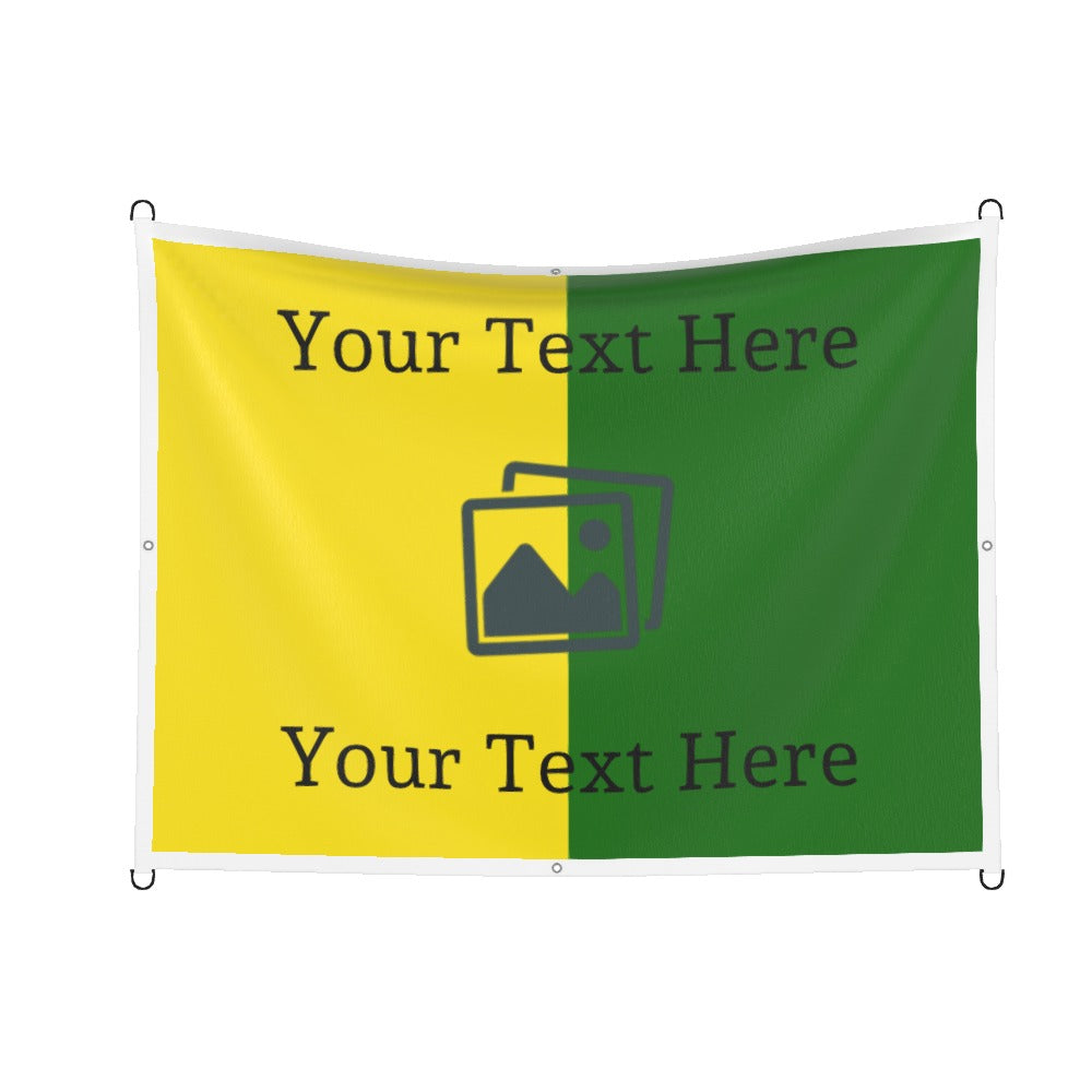 Manchester Green and Gold Custom Printed Football Flag