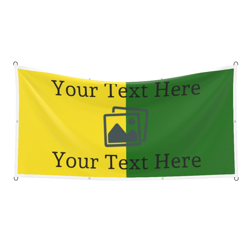 Manchester Green and Gold Custom Printed Football Flag