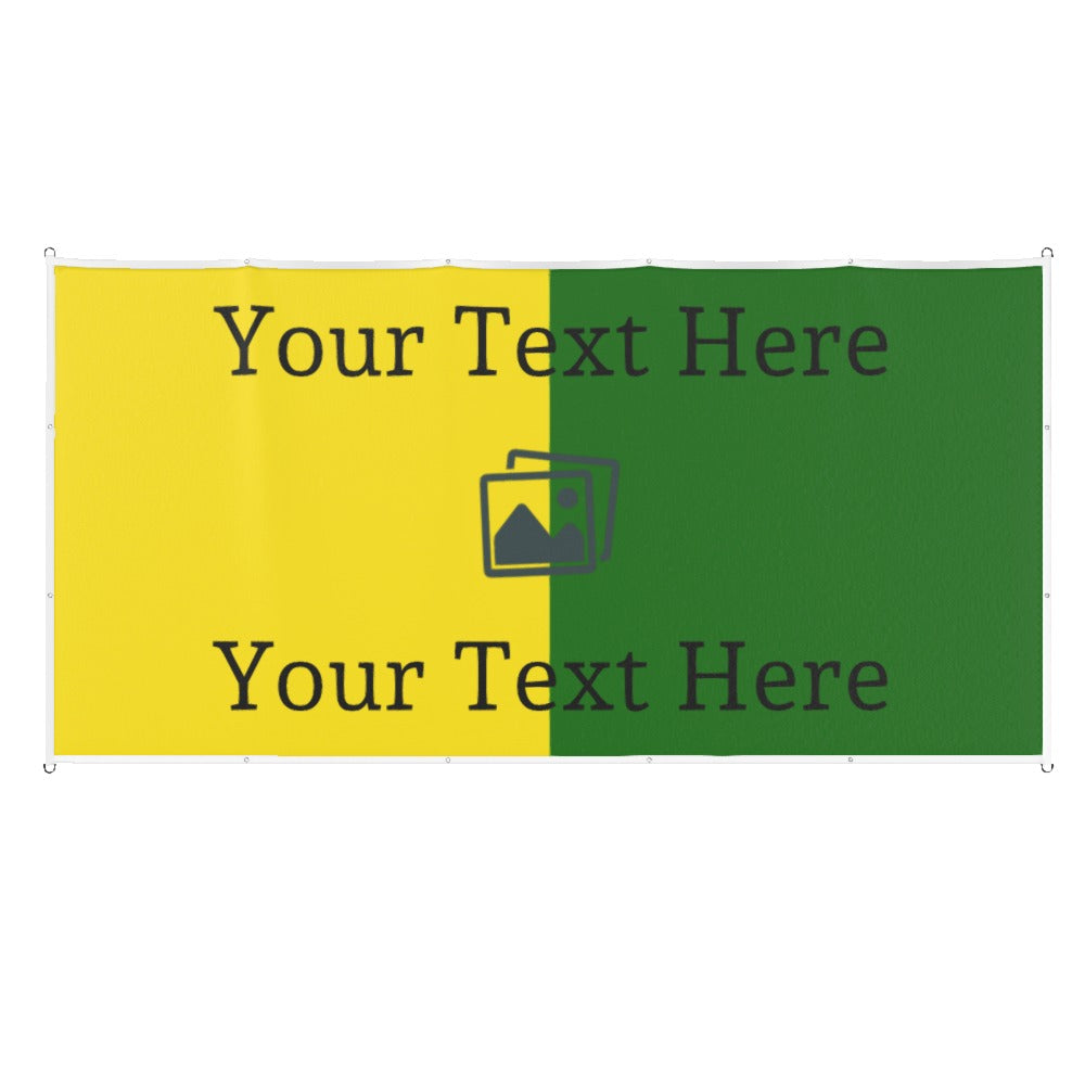 Manchester Green and Gold Custom Printed Football Flag