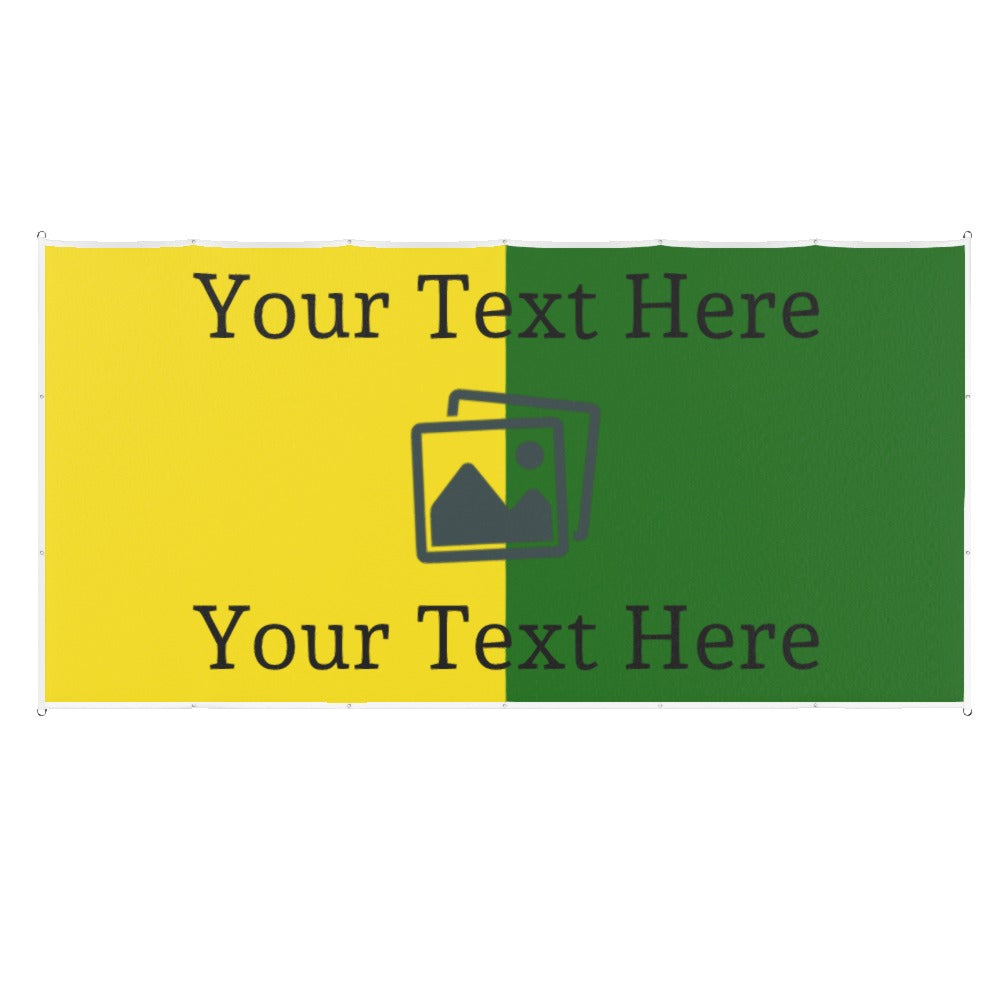 Manchester Green and Gold Custom Printed Football Flag