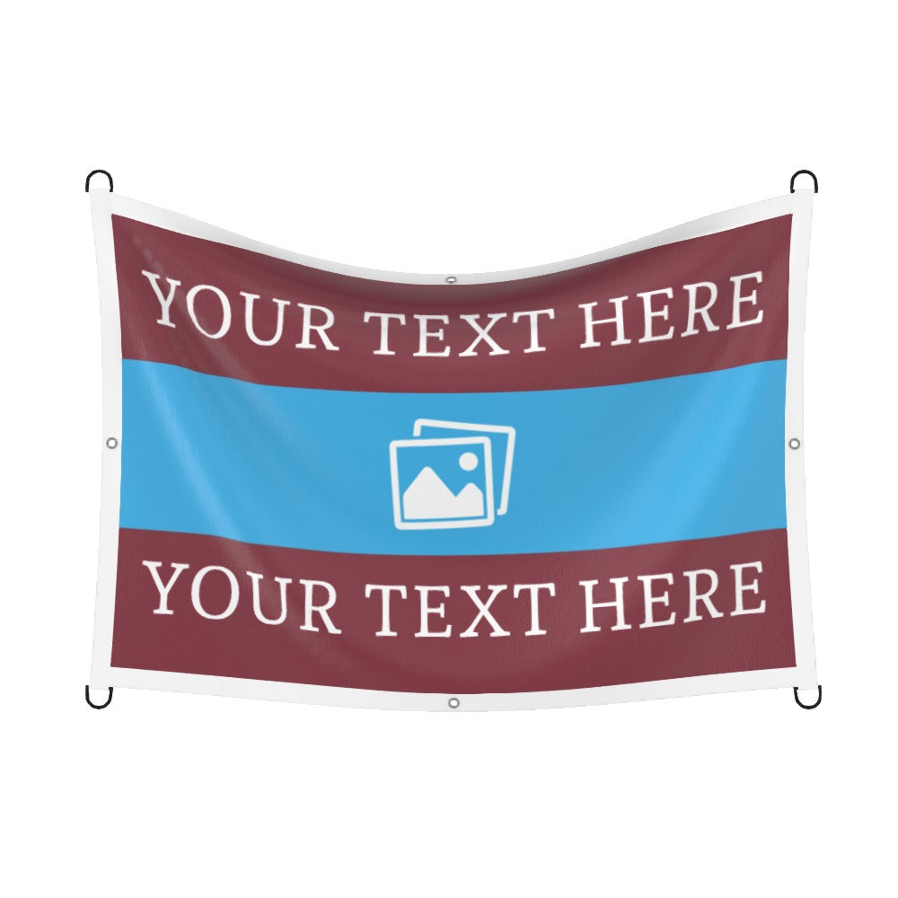 West Ham Custom Printed Football Flag