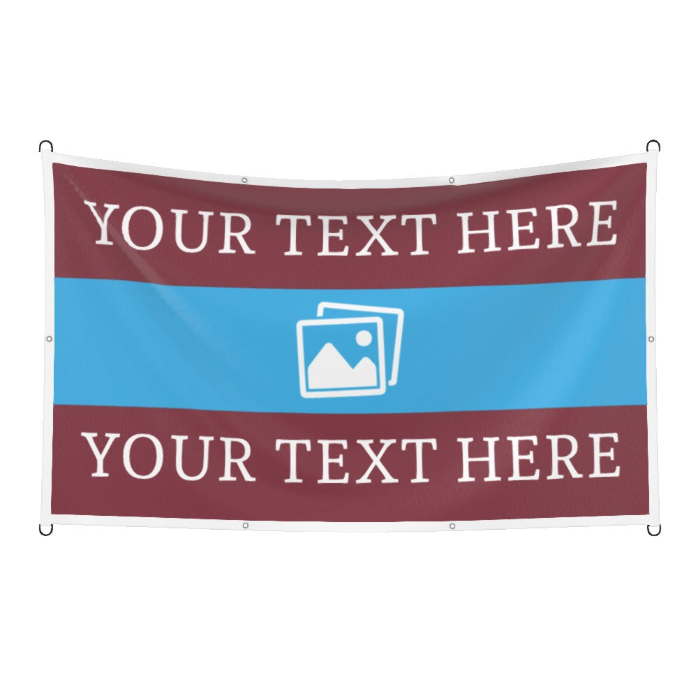 West Ham Custom Printed Football Flag