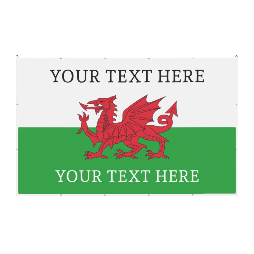 Wales Custom Printed Football Flag
