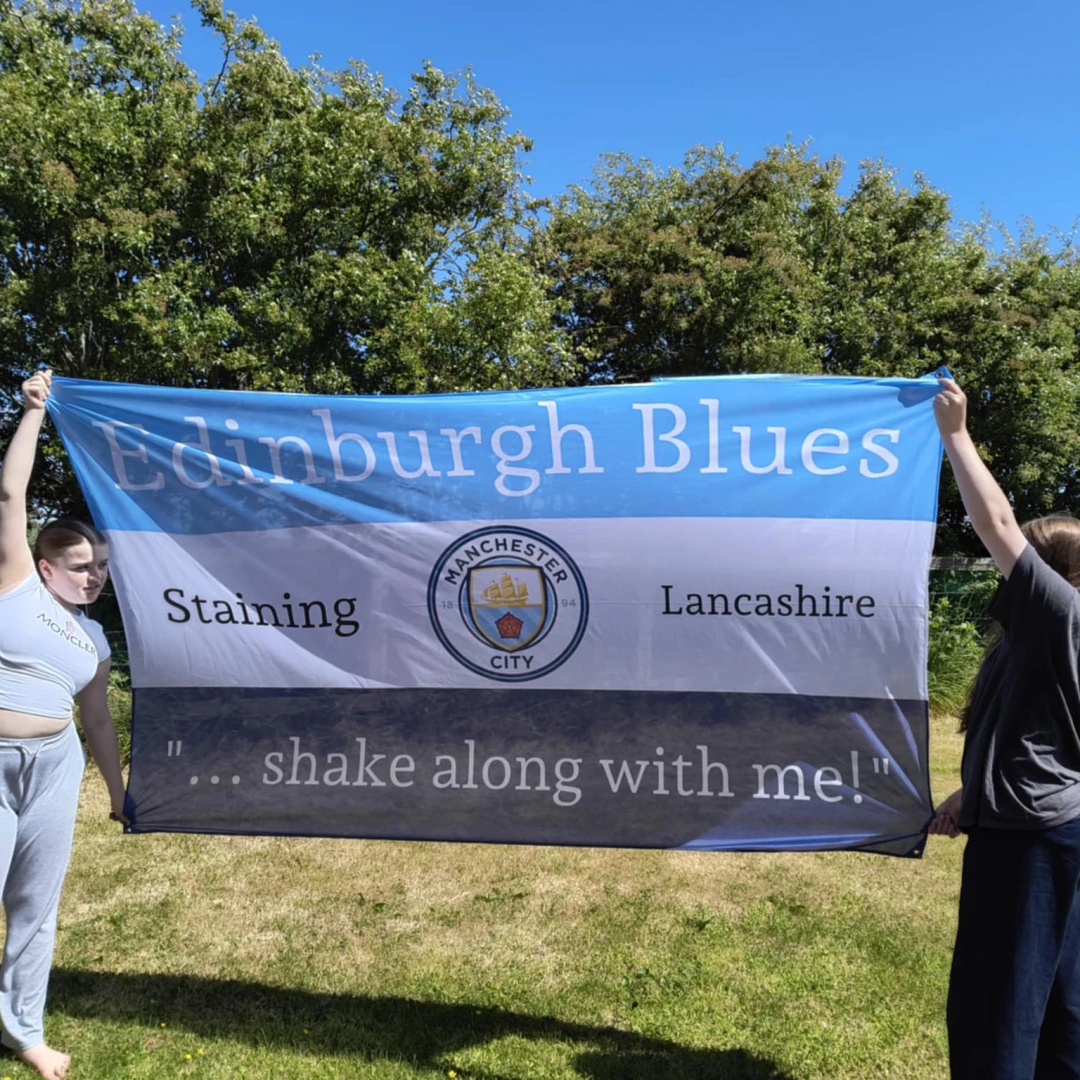 Horizontal Tricolour Football Flag