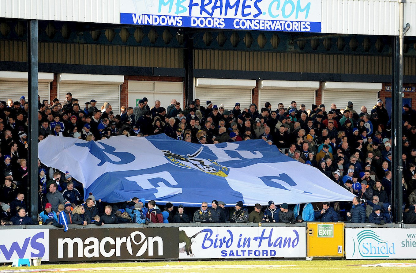 Crowd Surfer Football Flag Flags FC at Bristol Rovers