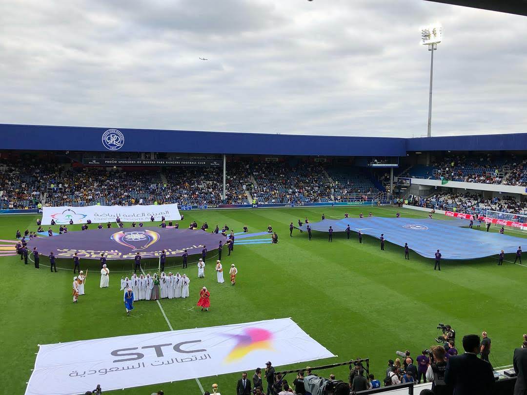 Giant Football Pitch Flag Flags FC at QPR