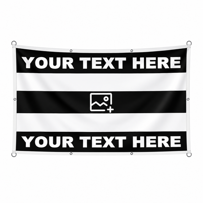 Horizontal Five Stripe Football Flag