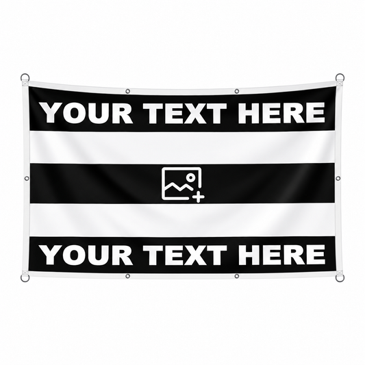 Horizontal Five Stripe Football Flag