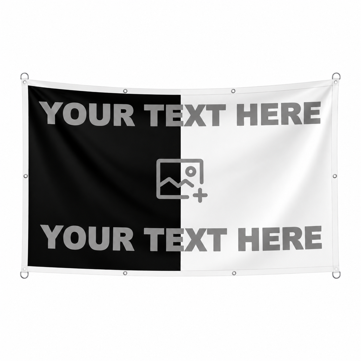 Vertical Half & Half Football Flag