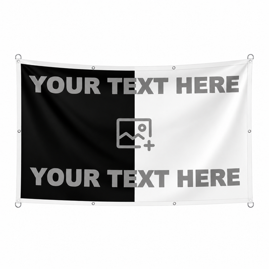 Vertical Half & Half Football Flag