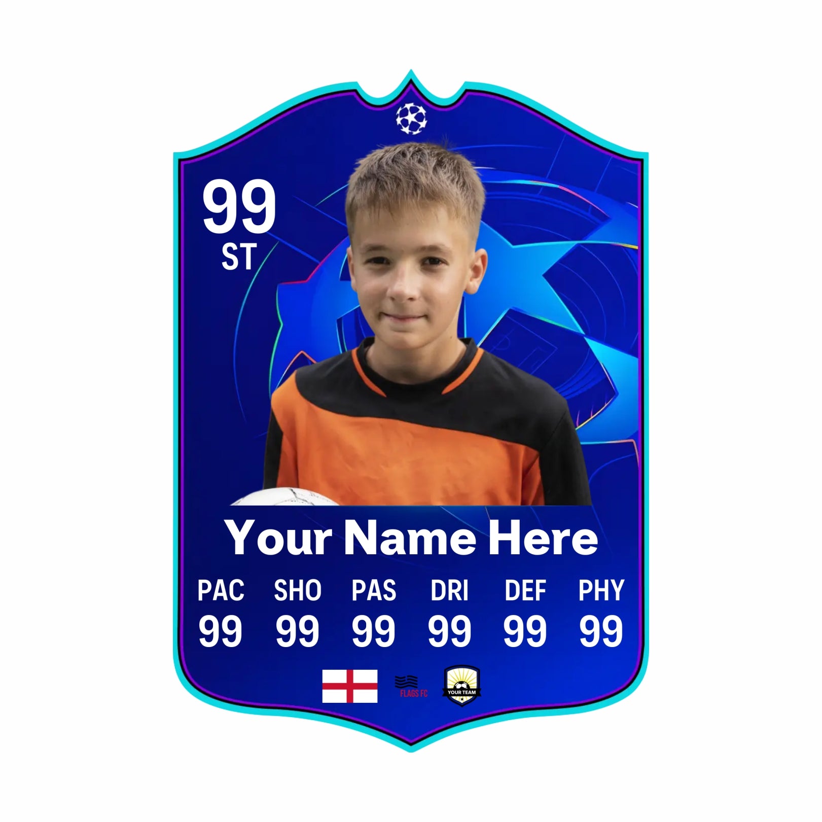 Ucl Card Custom Personalised FC26 UCL Road to the Knockouts Card – Flags FC