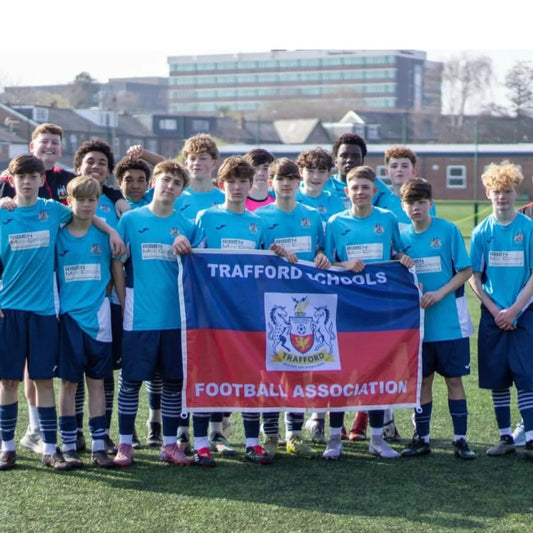 Horizontal Half & Half Football Flag