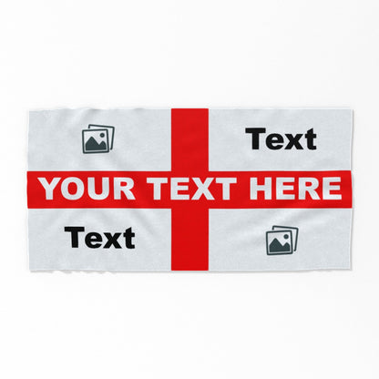 Personalised England Beach Towel