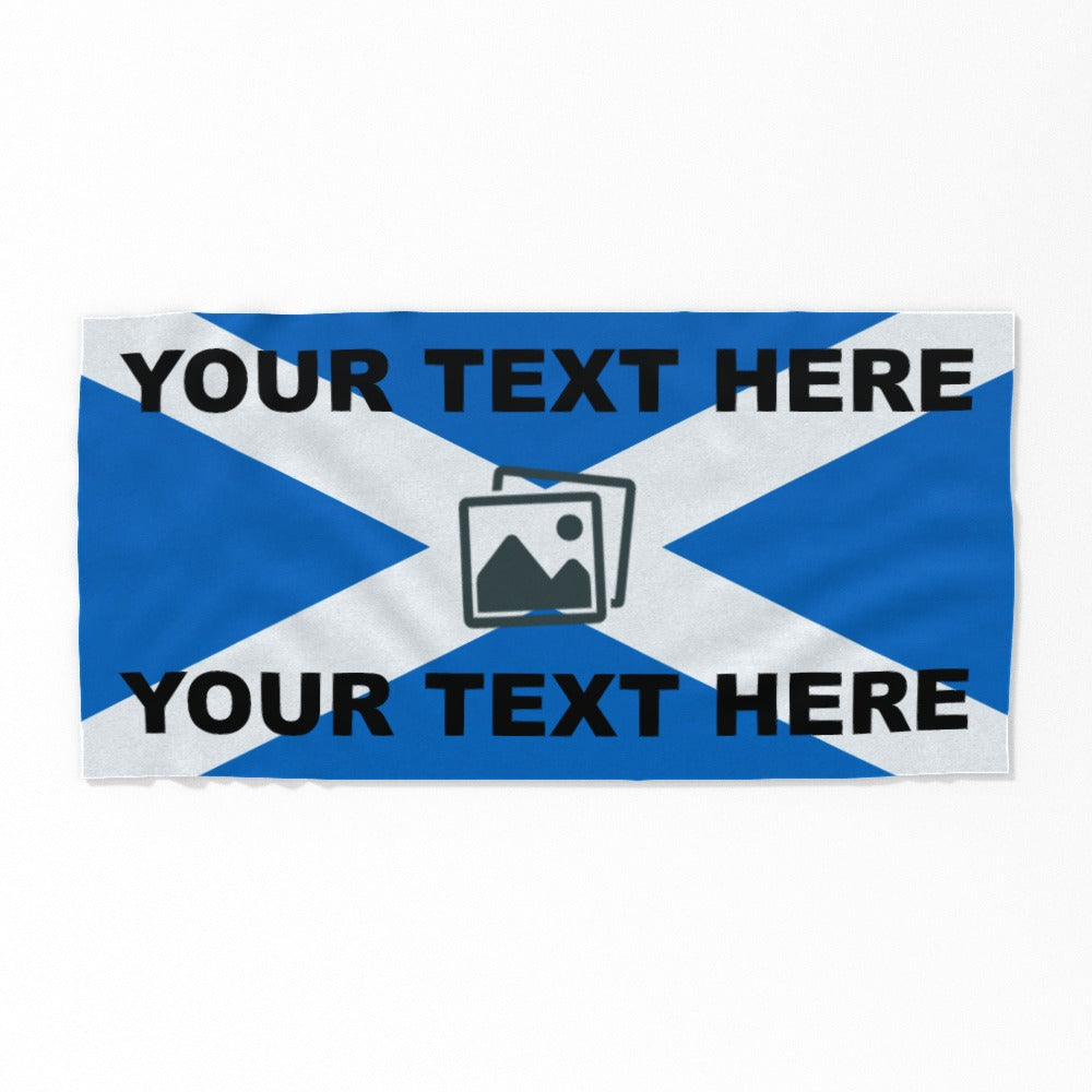 Personalised Scotland Beach Towel