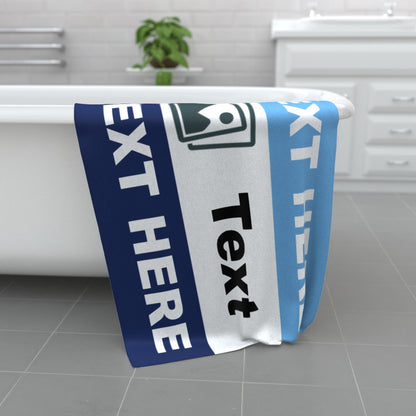 Personalised Man City Beach Towel