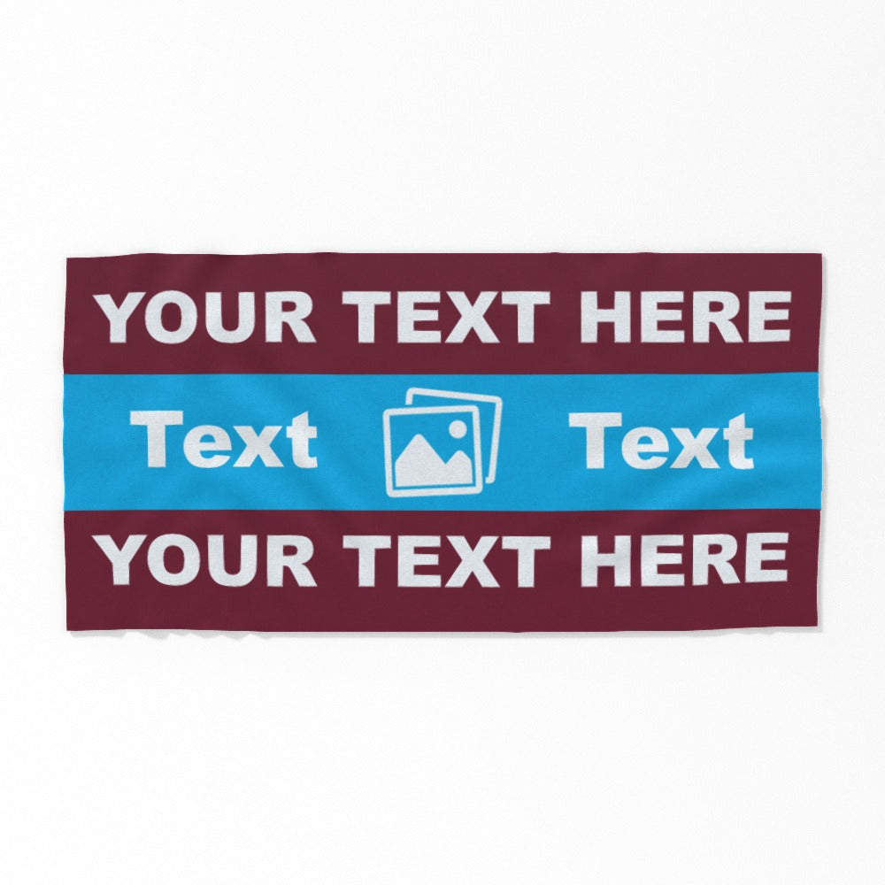 Personalised West Ham Beach Towel