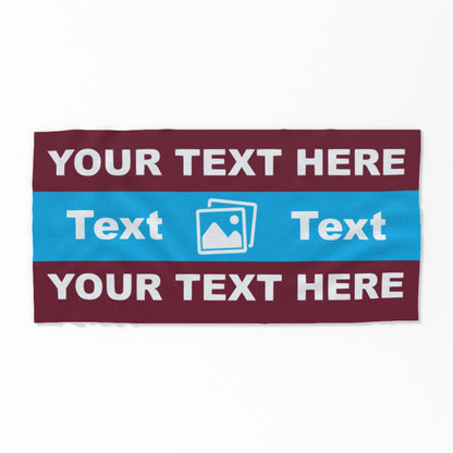 Personalised West Ham Beach Towel