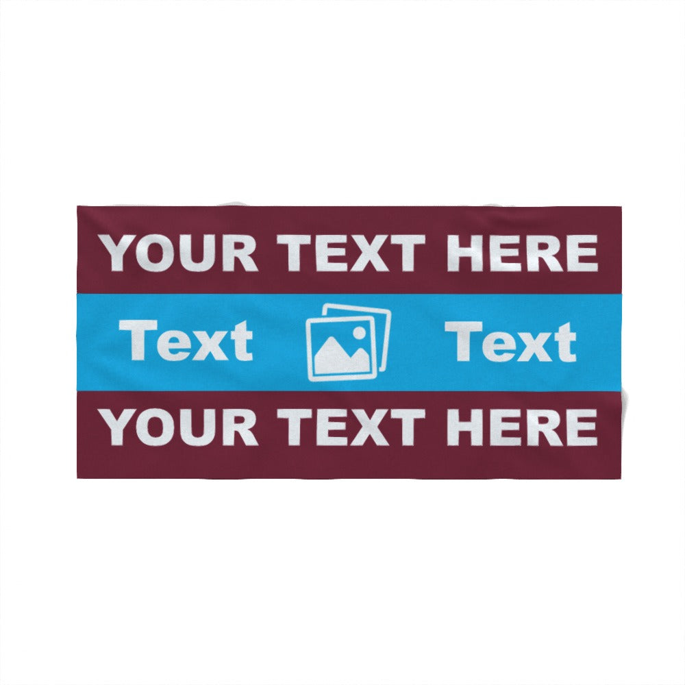 Personalised West Ham Beach Towel