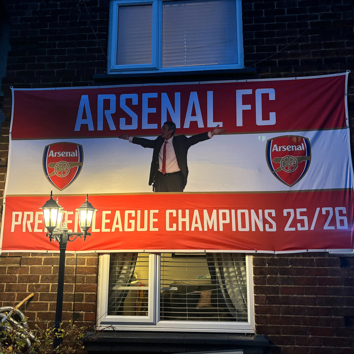 Horizontal Tricolour Football Flag