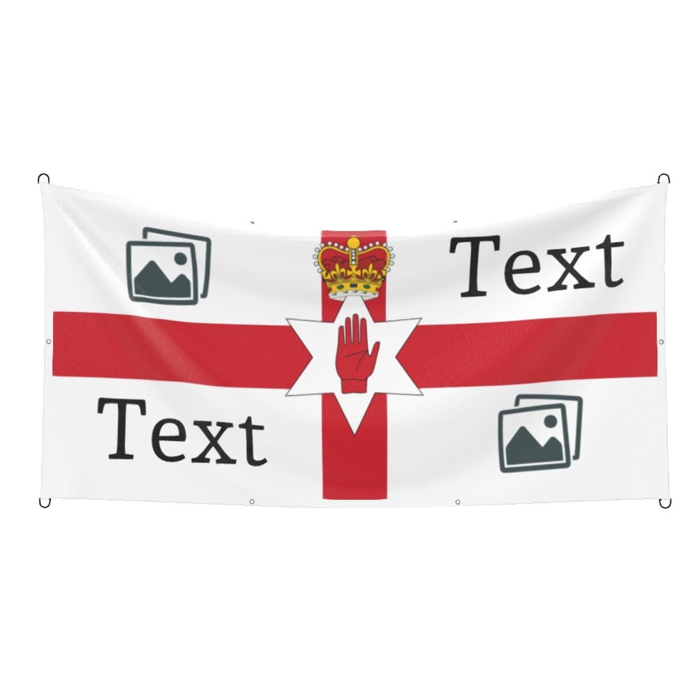 Northern Ireland Custom Printed Football Flag 6x3ft