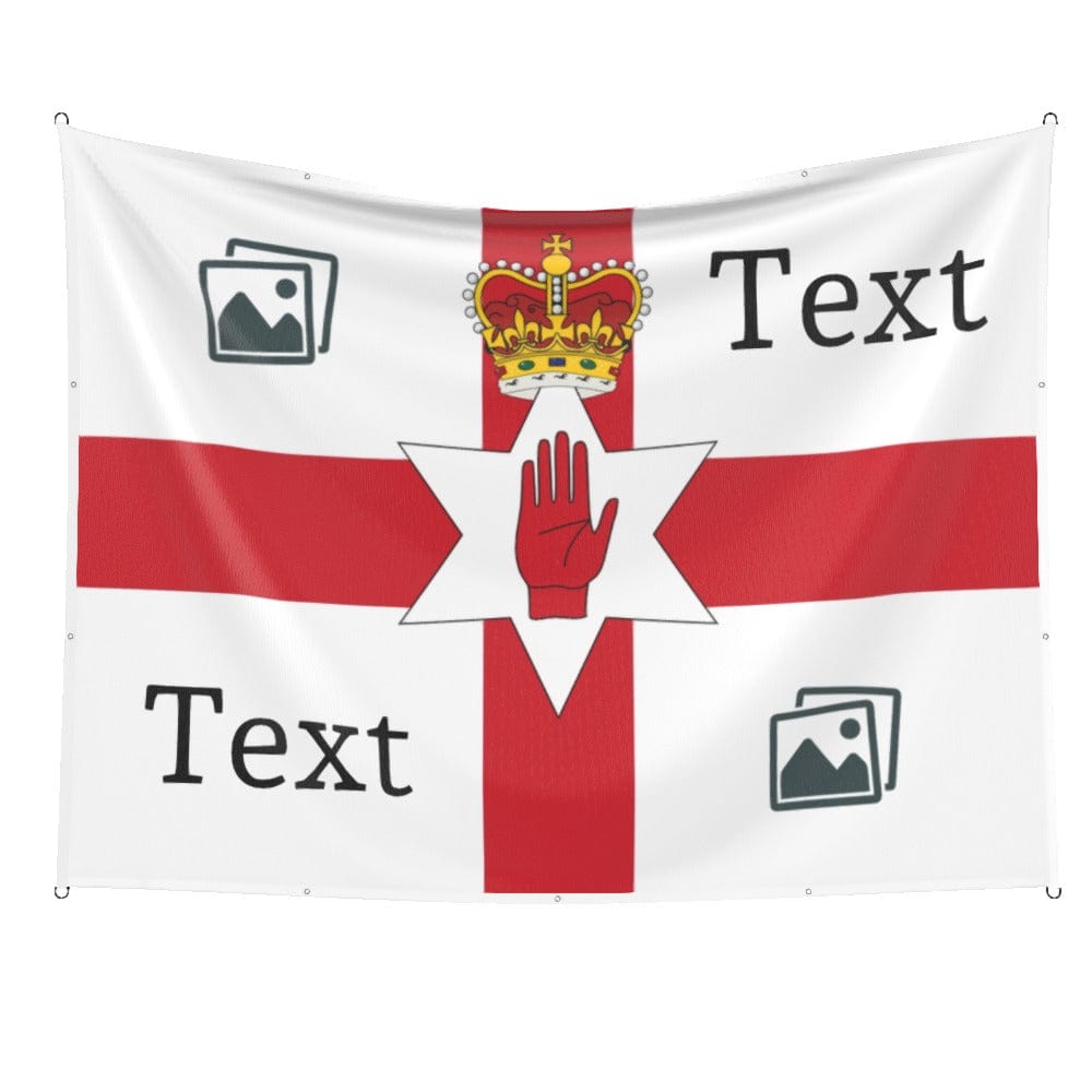 Northern Ireland Custom Printed Football Flag 8x6ft