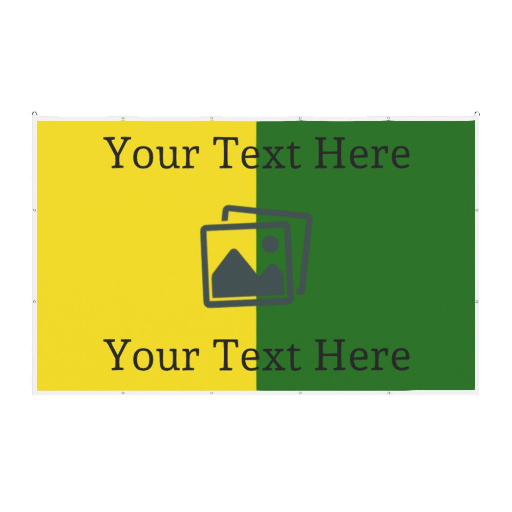 Manchester Green and Gold Custom Printed Football Flag