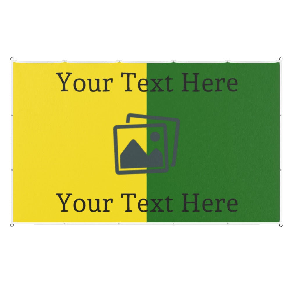 Manchester Green and Gold Custom Printed Football Flag