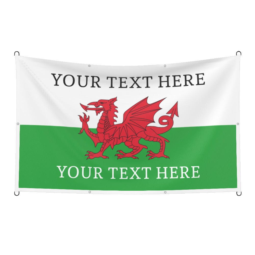 Wales Custom Printed Football Flag